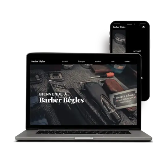 Site Web Barbershop codé en ReactJS