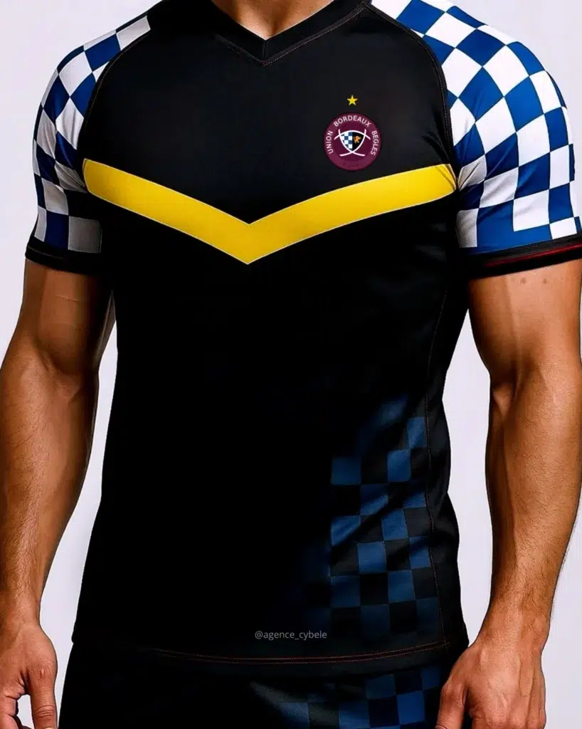 Concept n°1 : Maillot de rugby de l’UBB conçu par Agence Cybèle.