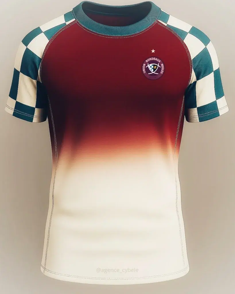 Concept n°3 : Maillot de rugby de l’UBB conçu par Agence Cybèle.